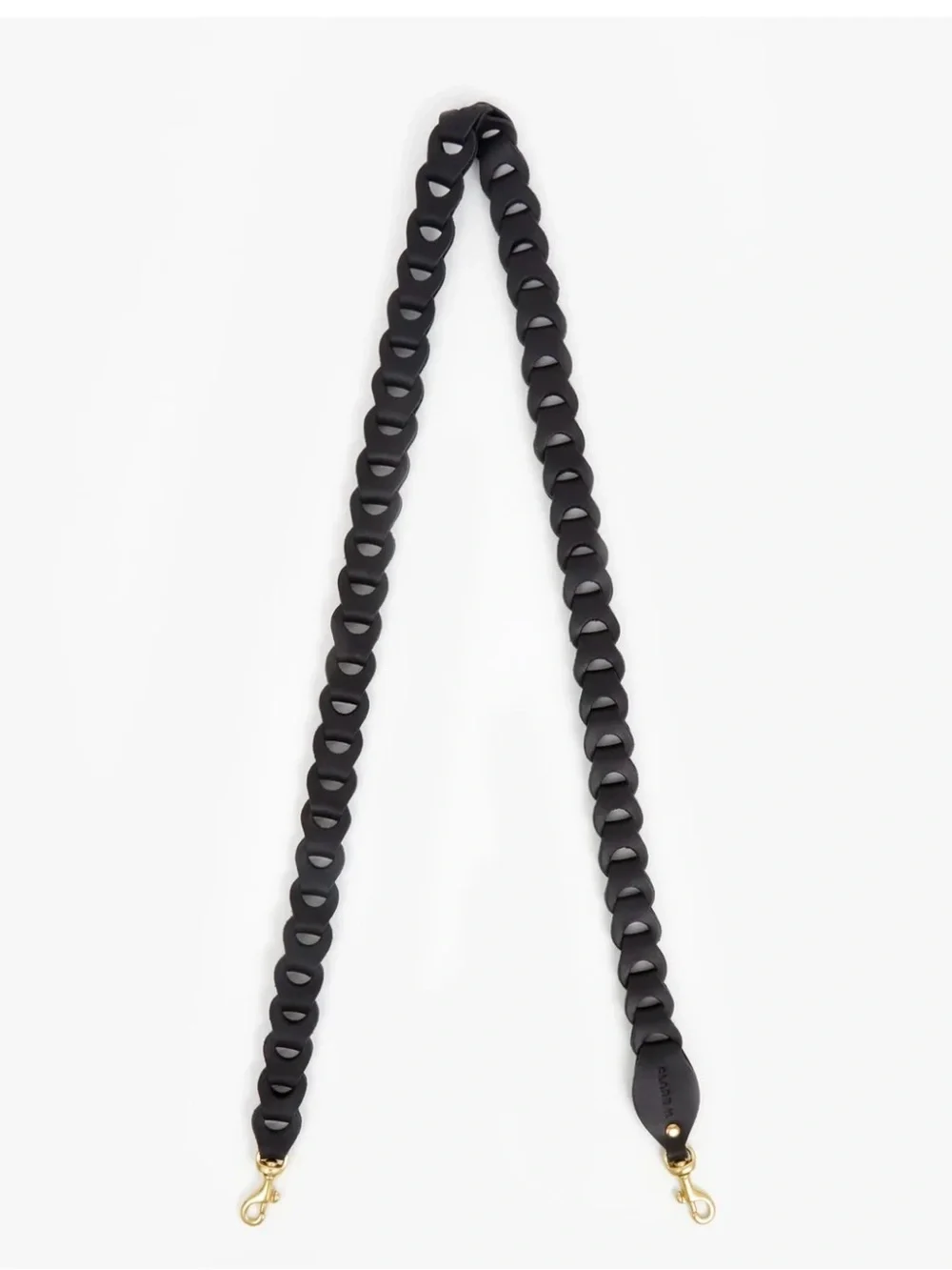 Clare V. Crossbody Strap in black leather